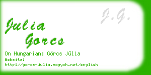 julia gorcs business card