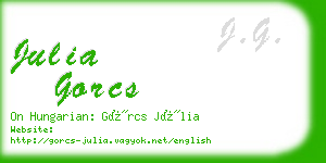 julia gorcs business card